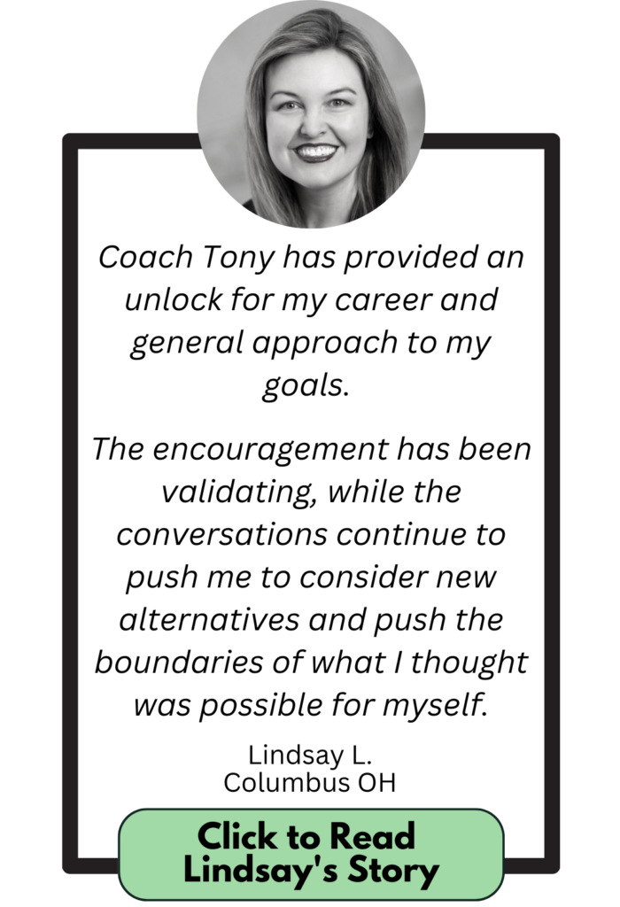 Lindsay L. coaching testimonial
Click for Lindsay's full story