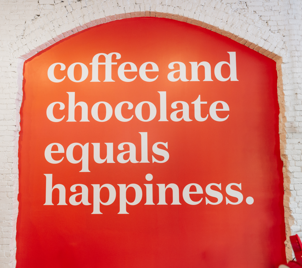 Coffee and chocolate equals happiness